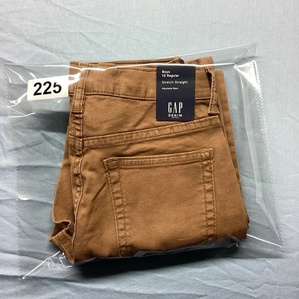 Boys Gap Denim Size 10 Regular Stretch Straight Khaki